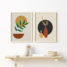 Load image into Gallery viewer, ABSTRACT MOON & VASE PLANT