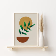 Load image into Gallery viewer, ABSTRACT MOON & VASE PLANT