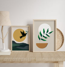 Load image into Gallery viewer, ABSTRACT MOON & VASE PLANT