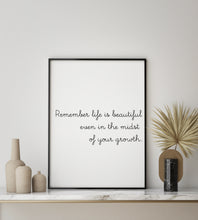 Load image into Gallery viewer, REMEMBER LIFE IS BEAUTIFUL